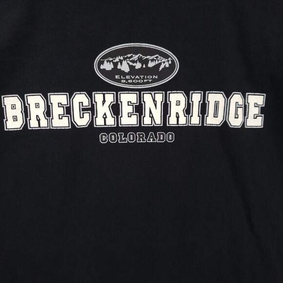 Breckenridge Colorado T Shirt Mens Medium Black Elevation 9600 FT Mountain Tee - Picture 3 of 8
